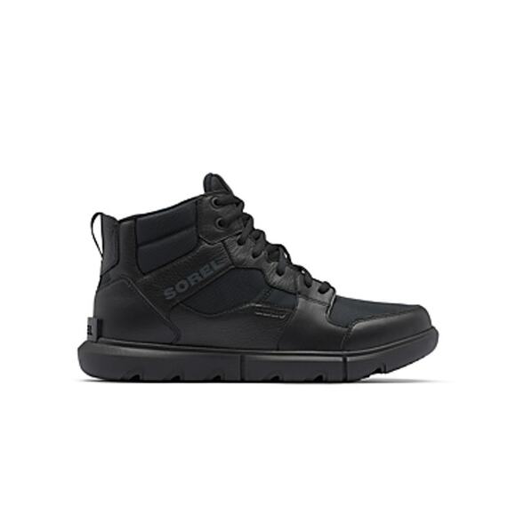 NWT Sorel Men\'s Explorer Waterproof High Top Sneakers - Black, Size 11